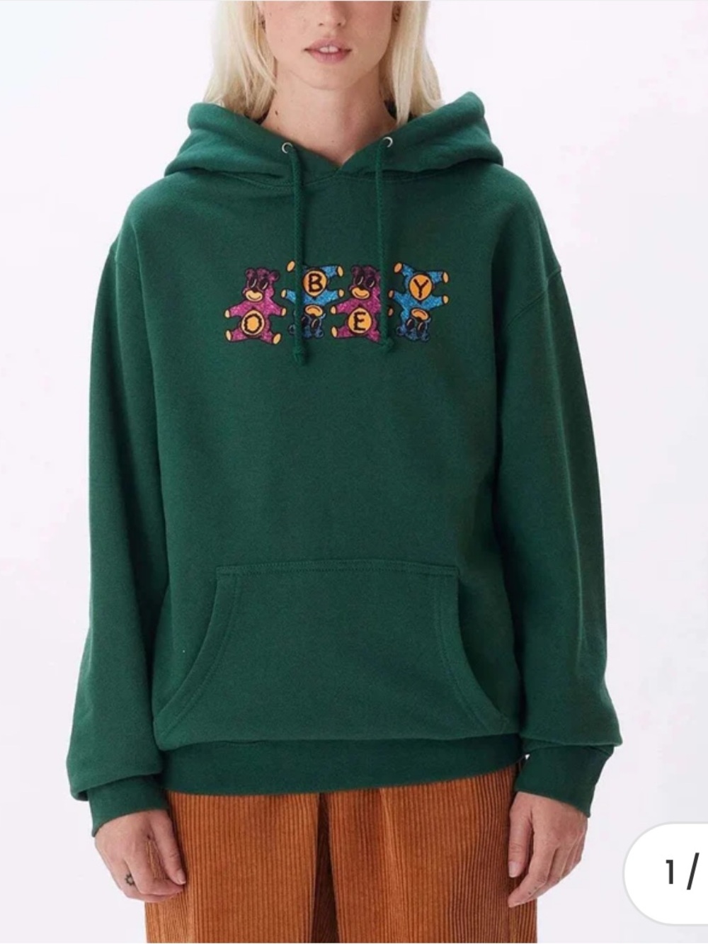 Obey Dark Green Circus Bears Pullover Hoodie